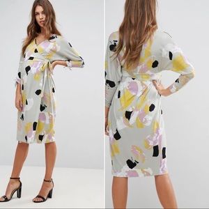 ASOS Maternity NURSING Batwing Print Wrap Dress